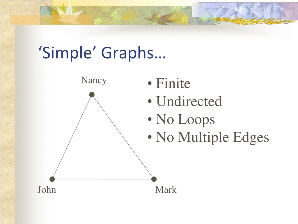 simple graphs