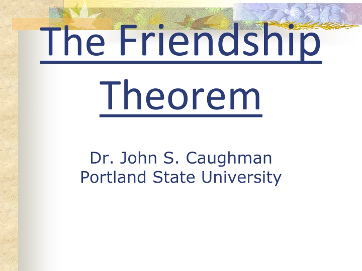 the friendship theorem