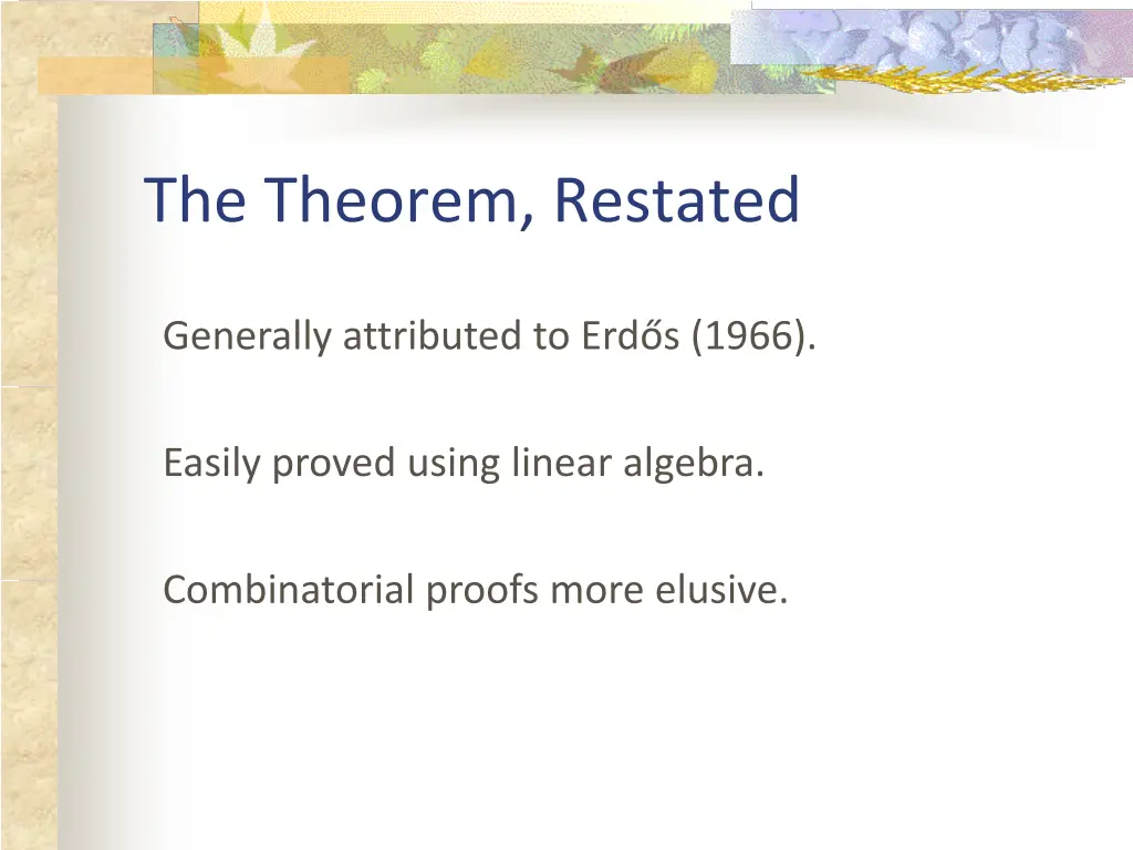 the theorem restated 1