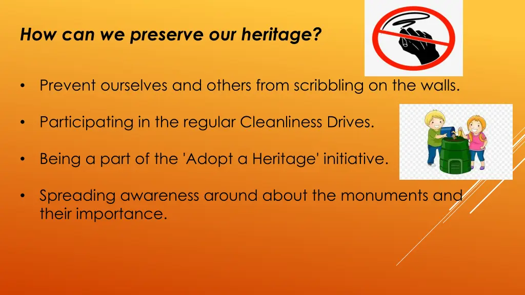 how can we preserve our heritage