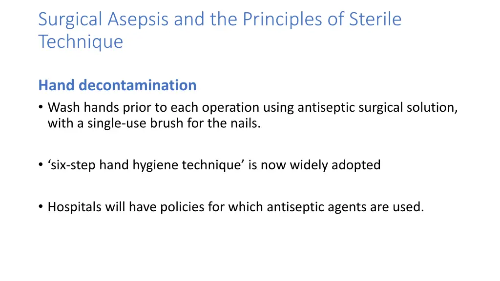 surgical asepsis and the principles of sterile 3