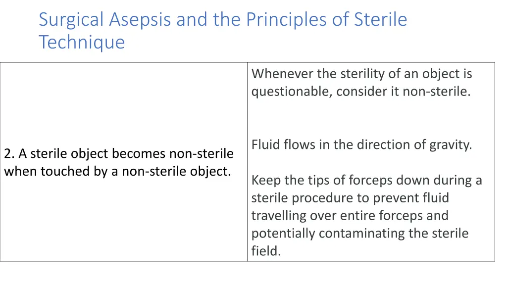 surgical asepsis and the principles of sterile 7