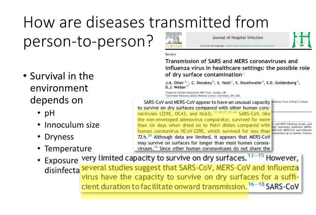 how are diseases transmitted from person to person 5