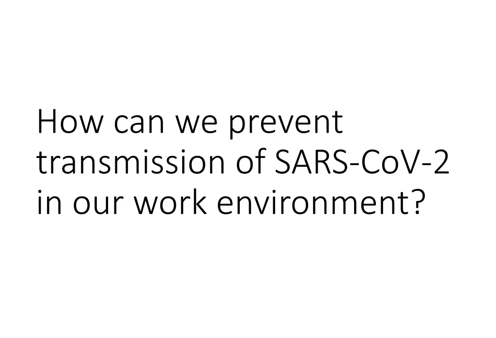 how can we prevent transmission of sars