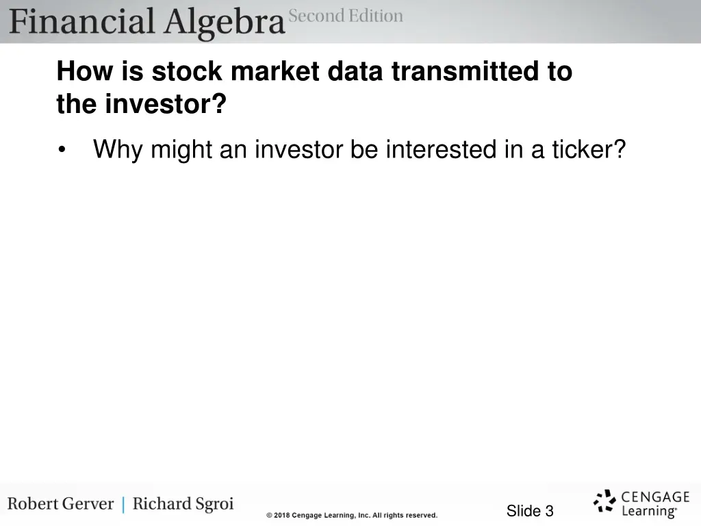 how is stock market data transmitted