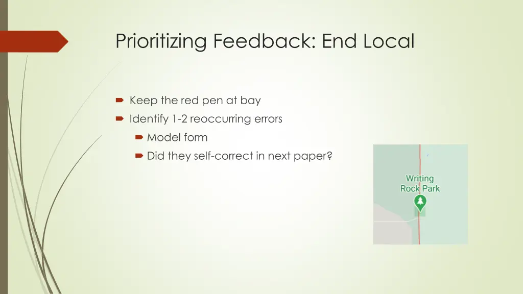 prioritizing feedback end local