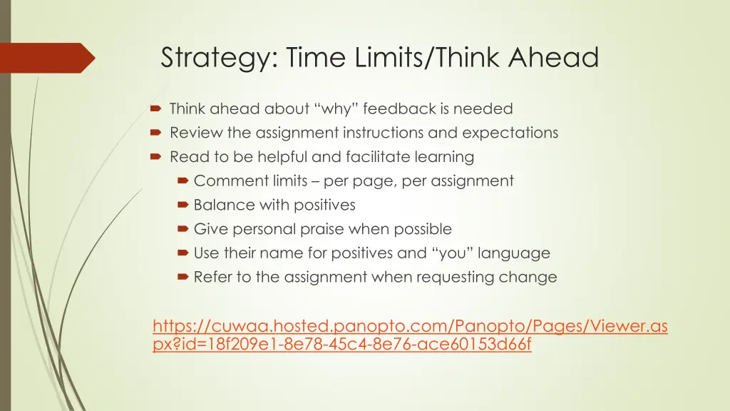 strategy time limits think ahead