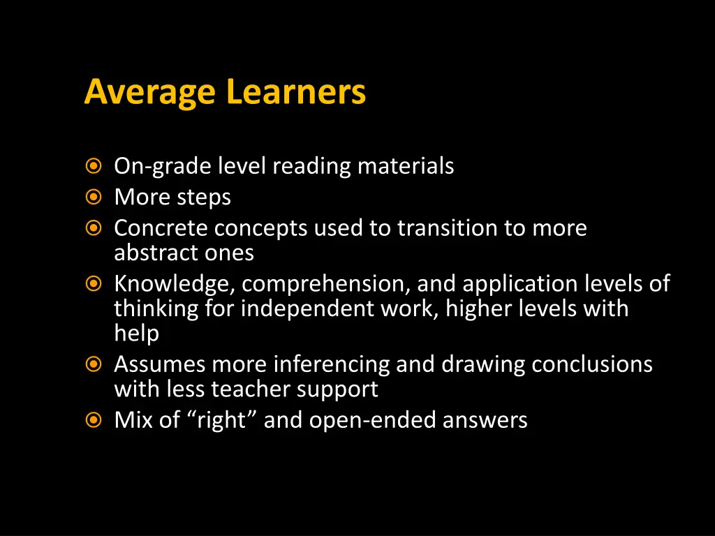 average learners