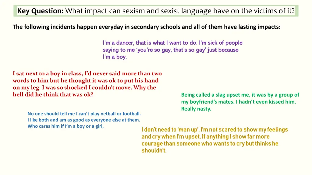 key question what impact can sexism and sexist 3