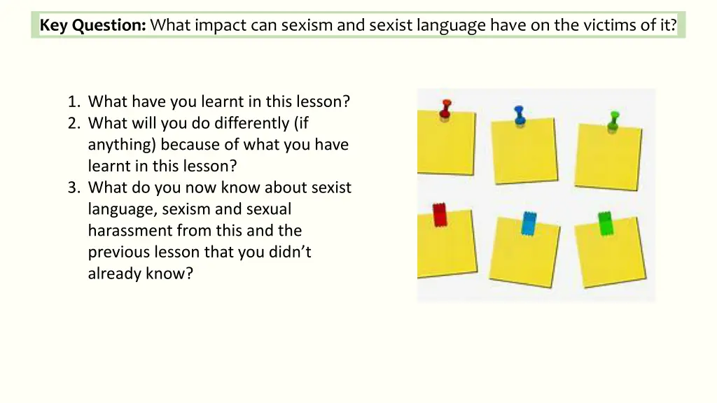 key question what impact can sexism and sexist 5