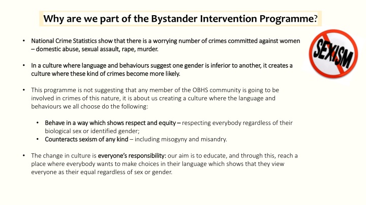 why are we part of the bystander intervention