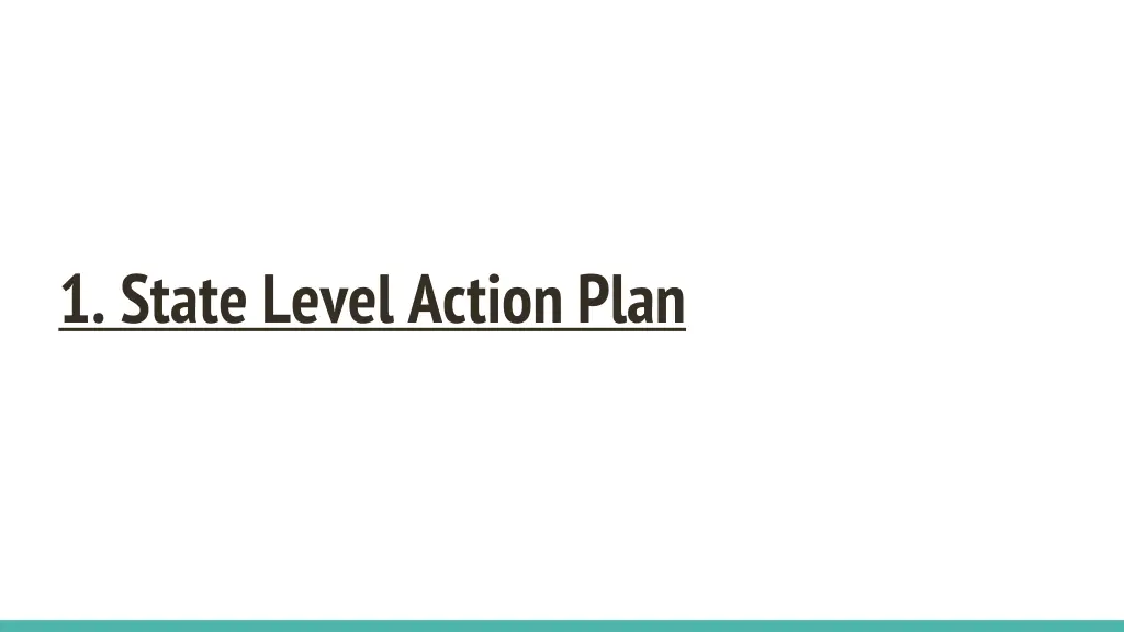 1 state level action plan