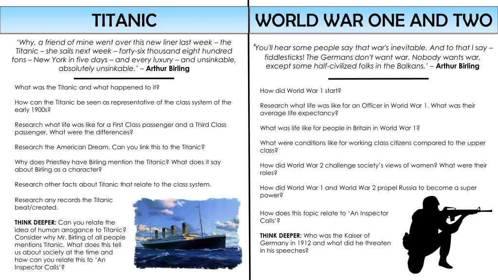 world war one and two