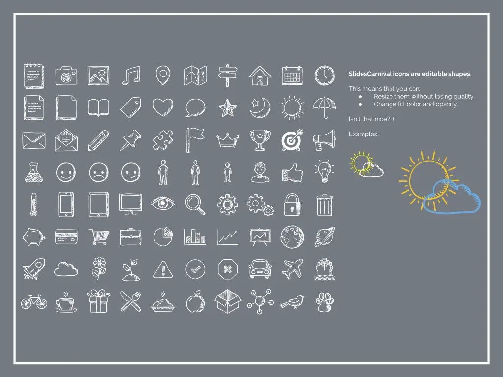 slidescarnival icons are editable shapes