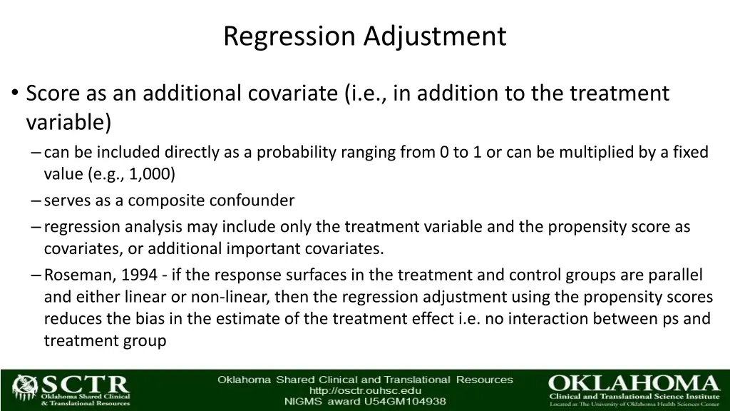 regression adjustment