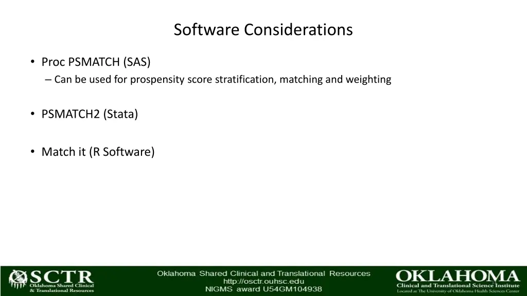 software considerations