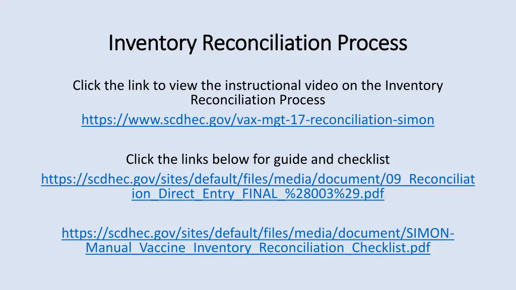 inventory reconciliation process inventory