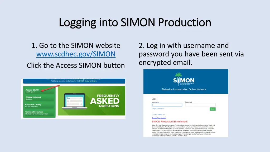 logging into simon production logging into simon