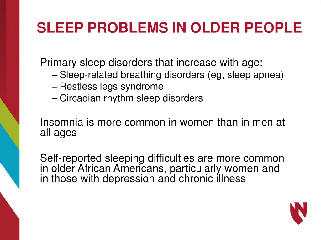 sleep problems in older people 1