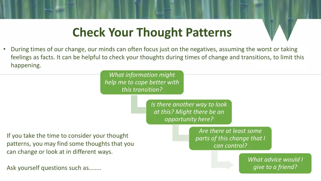 check your thought patterns