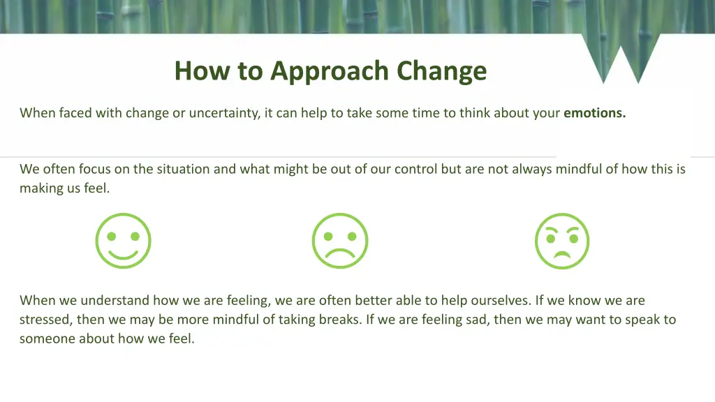 how to approach change