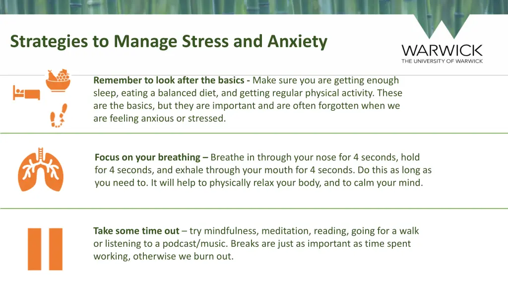 strategies to manage stress and anxiety