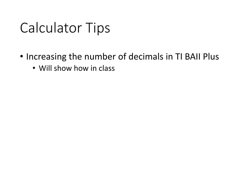 calculator tips