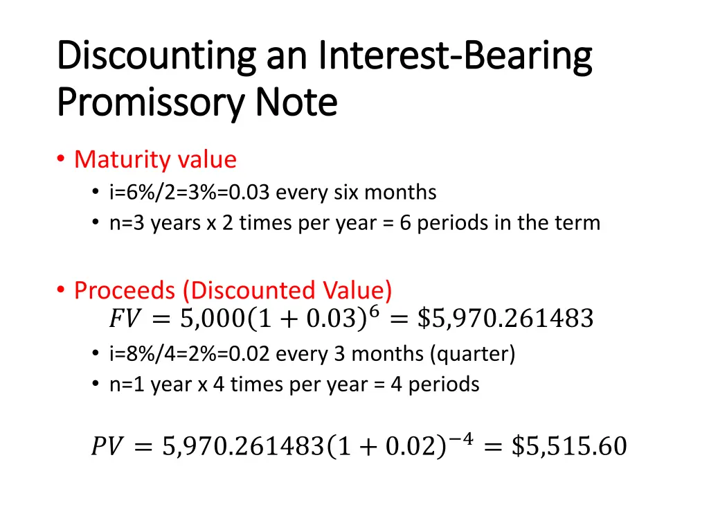 discounting an interest discounting an interest 1