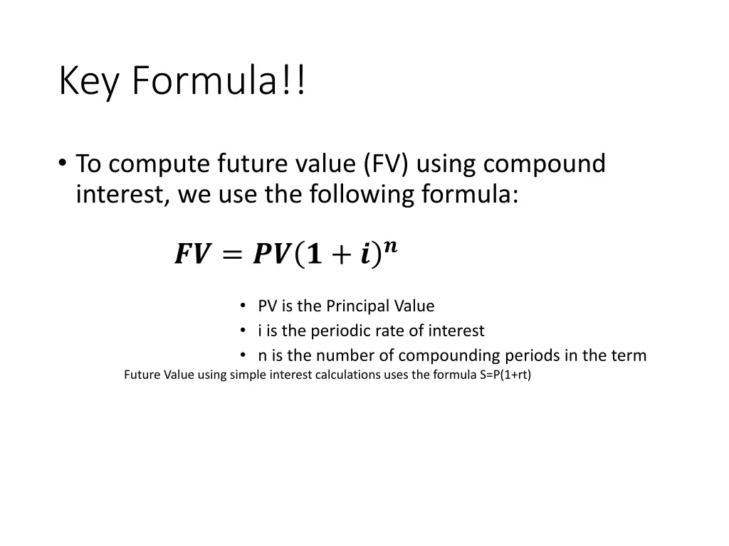 key formula