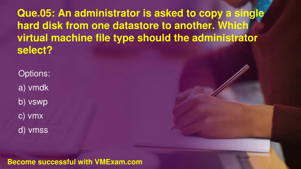 que 05 an administrator is asked to copy a single