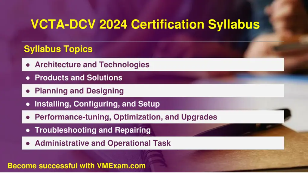 vcta dcv 2024 certification syllabus