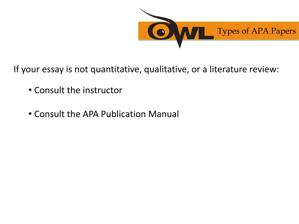 types of apa papers 3