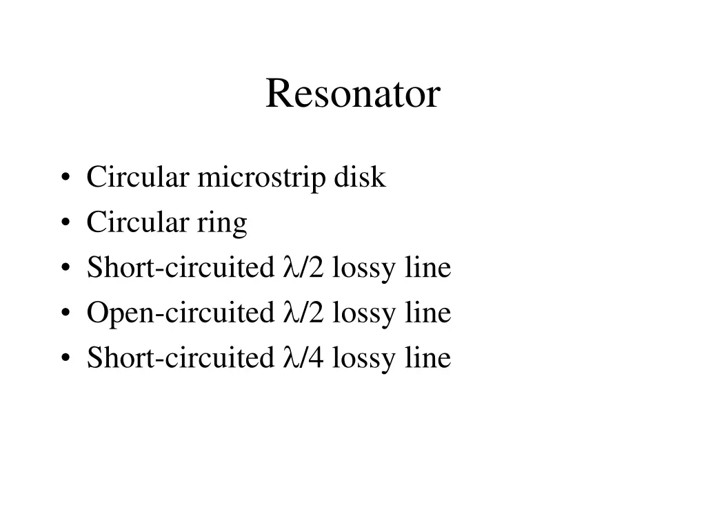 resonator