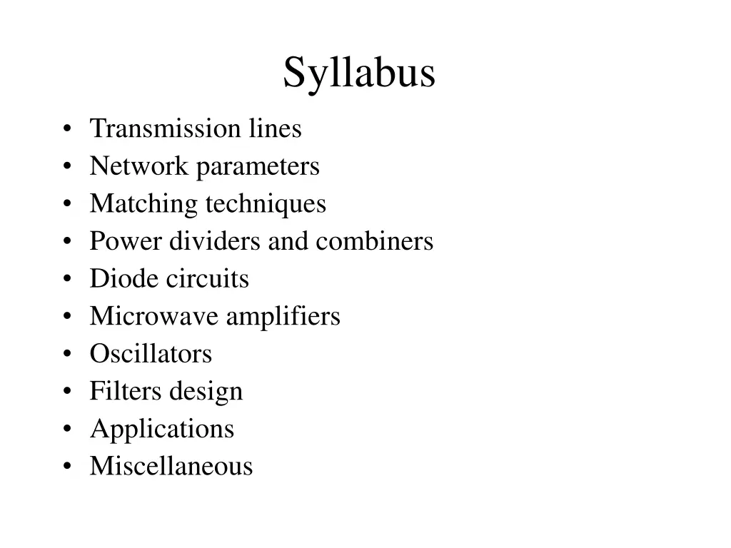 syllabus