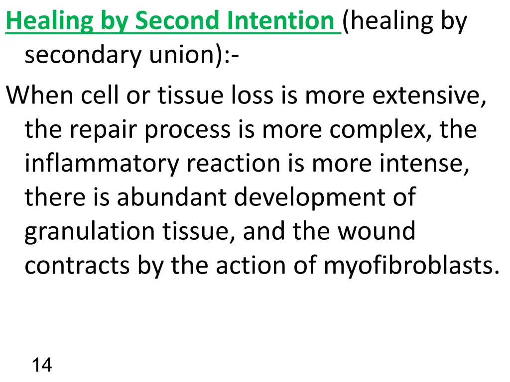 healing by second intention healing by secondary