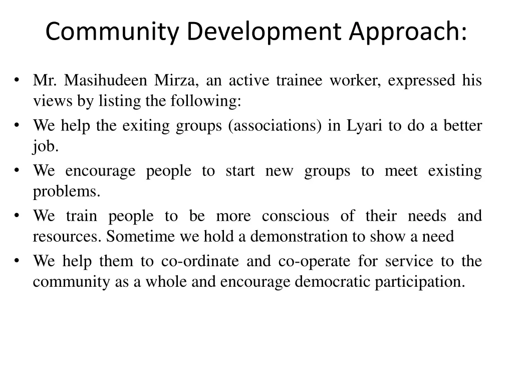 community development approach