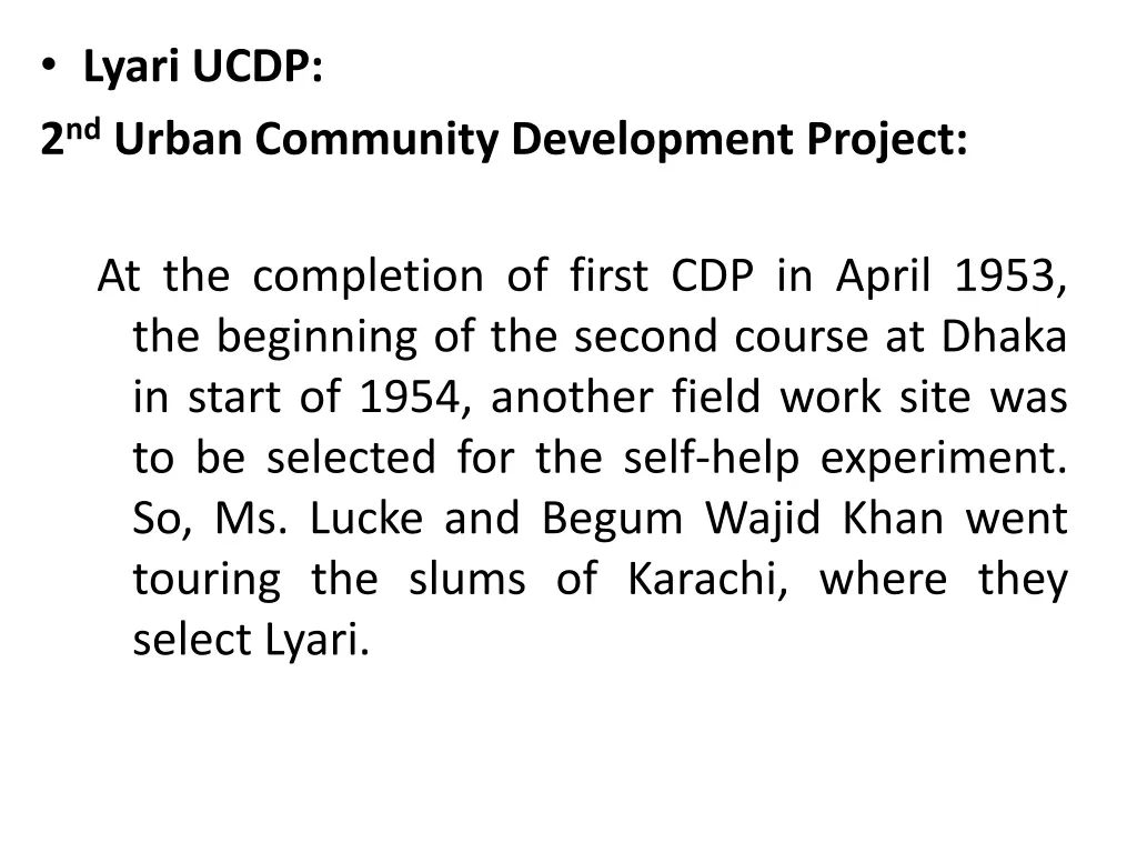 lyari ucdp 2 nd urban community development