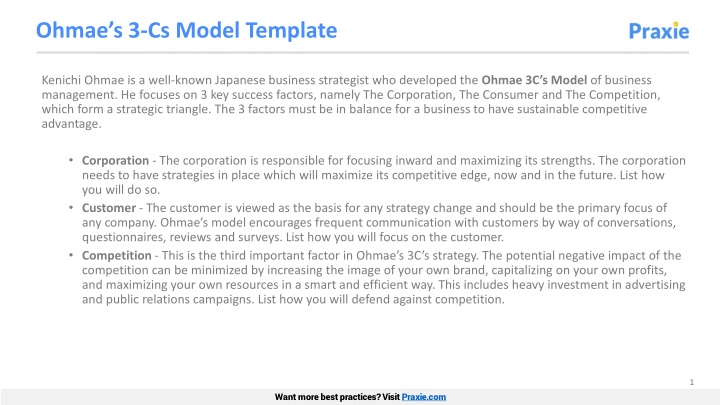 ohmae s 3 cs model template