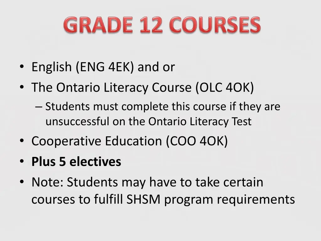 english eng 4ek and or the ontario literacy