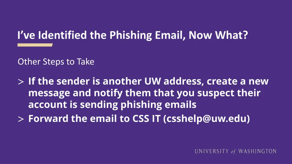 i ve identified the phishing email now what 2