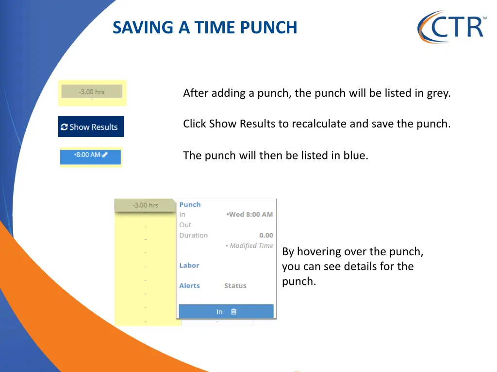 saving a time punch