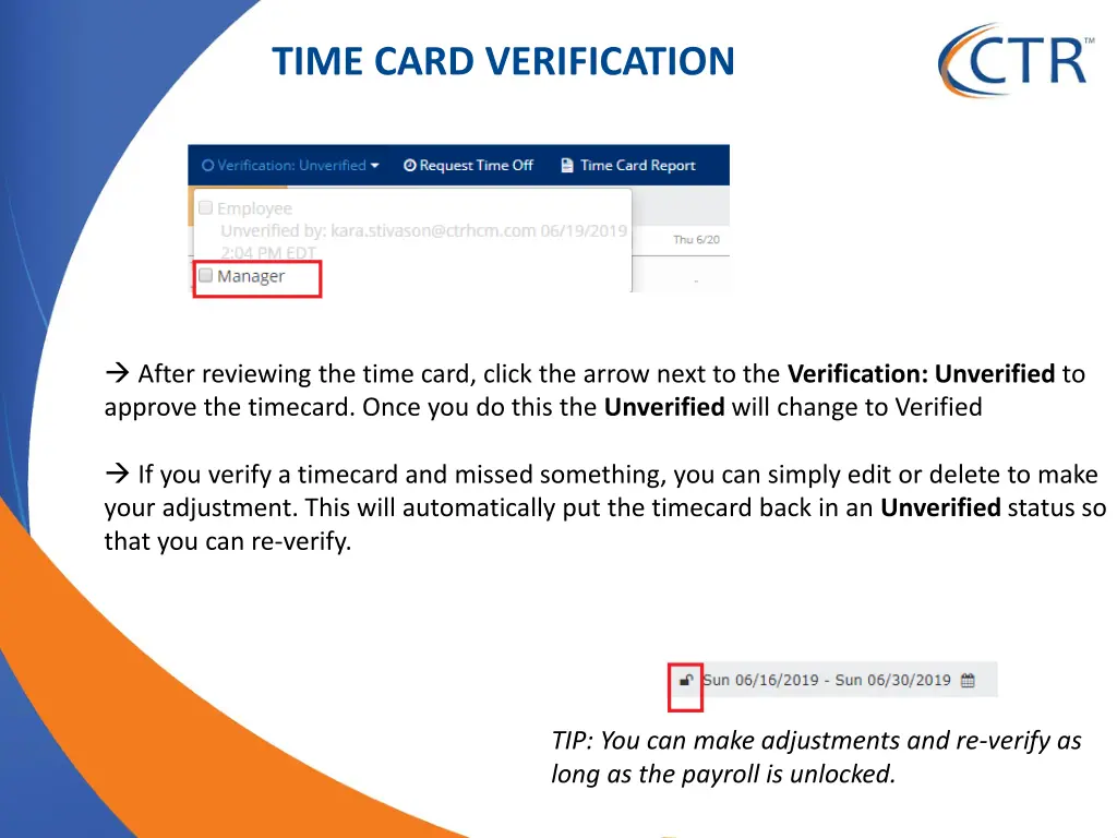 time card verification