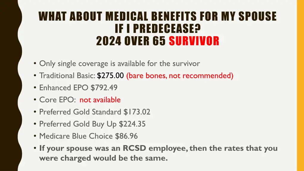 what about medical benefits for my spouse 1