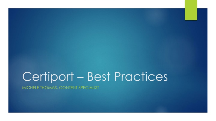 certiport best practices michele thomas content