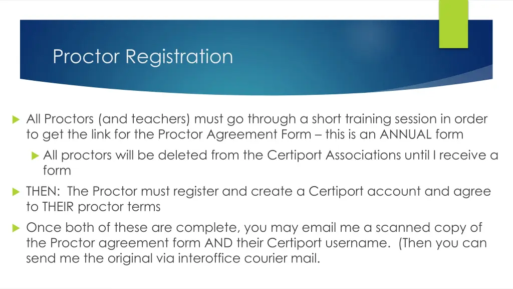 proctor registration