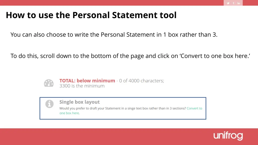 how to use the personal statement tool 3