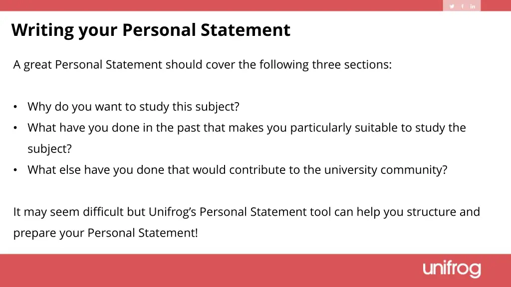 writing your personal statement 1