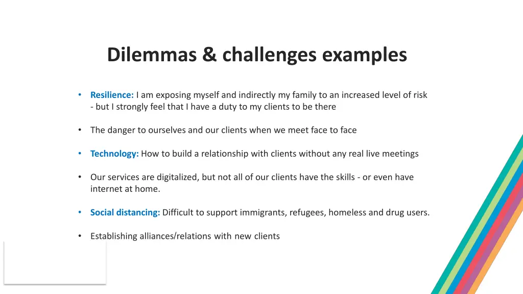 dilemmas challenges examples