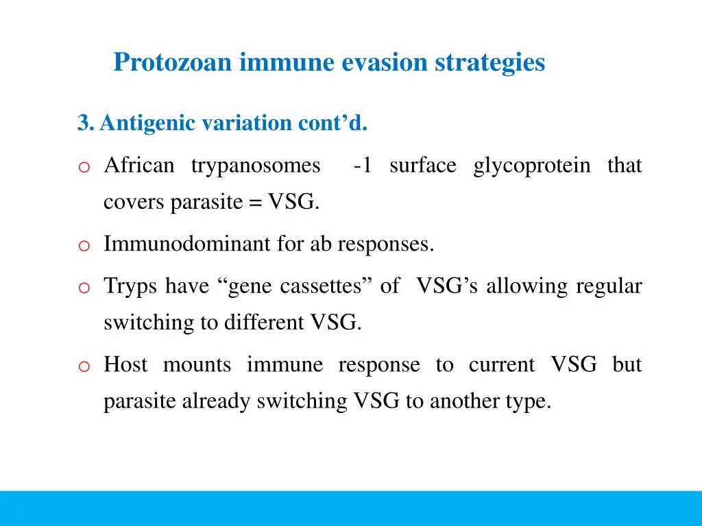 protozoan immune evasion strategies 2