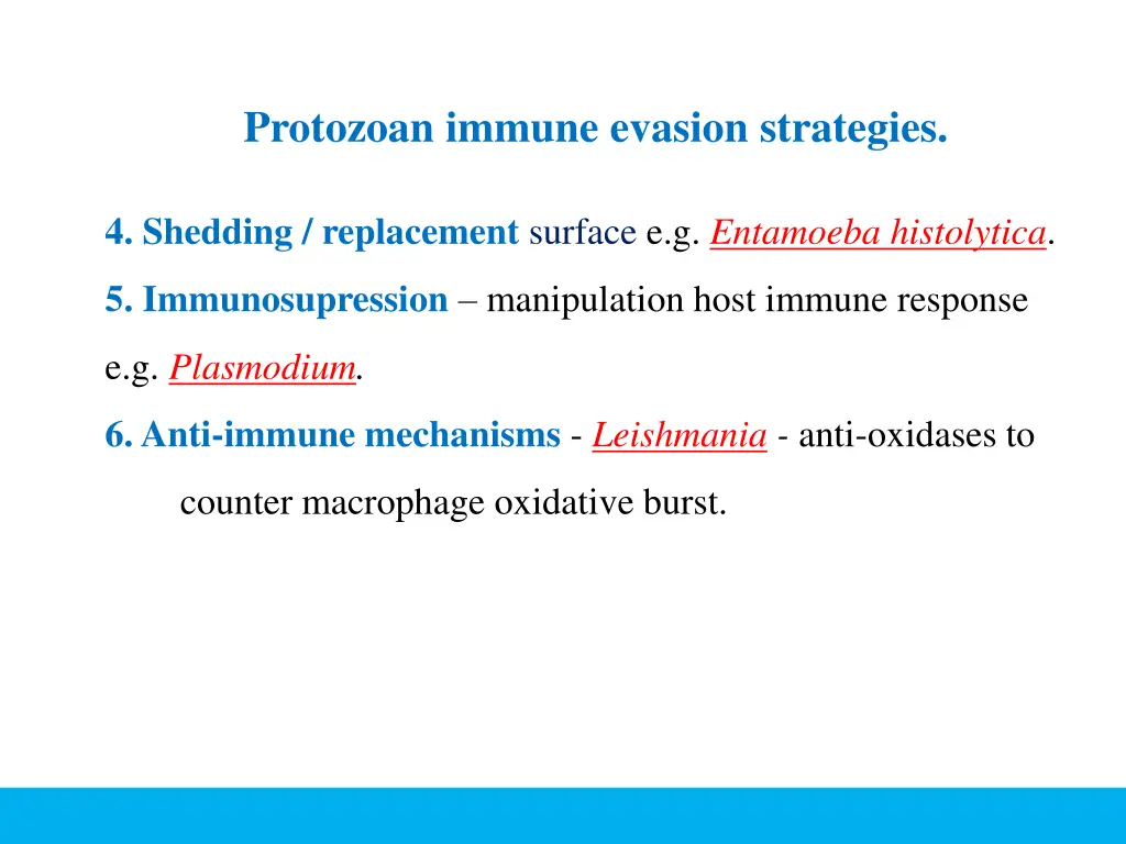 protozoan immune evasion strategies 5